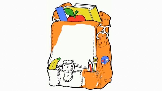 COLORING PAGES FOR KIDS ,BAG SCHOOL, colors for childrens смотреть онлайн