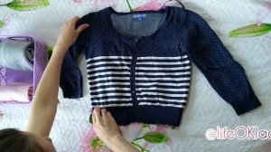 Как сложить кофты с длинным рукавом. Вертикальное хранение.