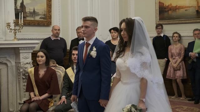 Регистрация брака Денис и Ольга | Съемка видео во Дворце бракосочетания № 1 смотреть онлайн