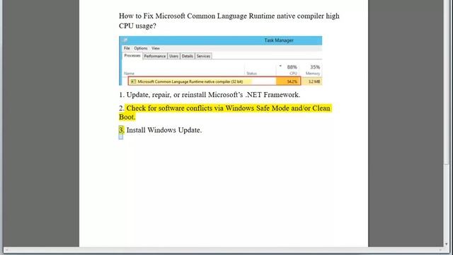 Fix Microsoft Common Language Runtime native compiler high CPU usage смотреть онлайн