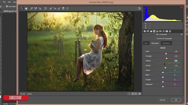 How to control GREEN color in Photoshop Using Camera RAW filter смотреть онлайн