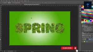 Create Grass Text effect Spring sense in Adobe Photoshop Simple steps