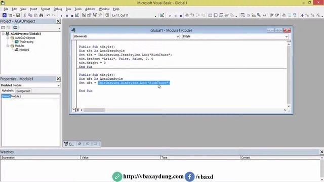 VBA Autocad_Bài 14_Textstyles và Dimstyles смотреть онлайн