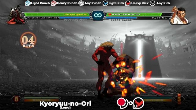 AWAKENED SAIKI MOVE LIST - The King of Fighters XIII (KOFXIII) смотреть онлайн