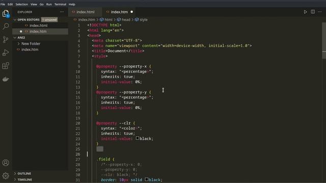 Составная, анимация на css переменных с использованием @property смотреть онлайн