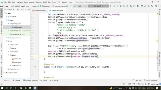 android opengl 3D game tutorial 2 - draw triangle смотреть онлайн