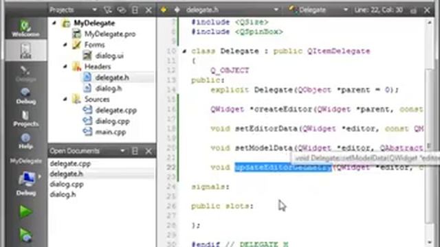 C++ Qt 50 QItemDelegate delegates in a QTableview смотреть онлайн