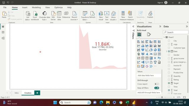 KPI in Power BI | How to create KPI visual in Power BI | #22 смотреть онлайн