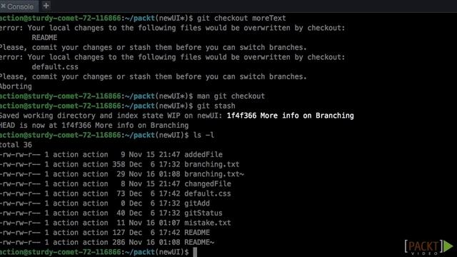 Mastering Git Tutorial: Stash | packtpub.com смотреть онлайн