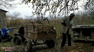 РАБОТА ТЯЖЁЛЫМ ДИЗЕЛЬНЫМ МОТОБЛОКОМ КАК ОНА ЕСТЬ