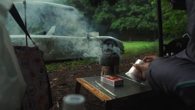 Heavy Rain ☔️ Camping In Forest. Solo Honda NSX Van Camping In Japan. Nature ASMR | Healing Relaxin