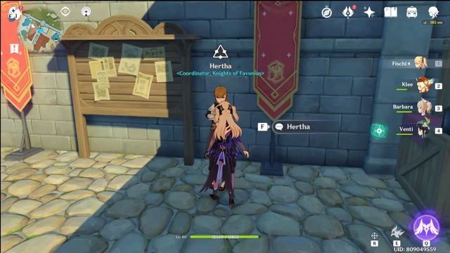 Genshin Impact - Hertha NPC for Mondstadt Reputation Location смотреть онлайн