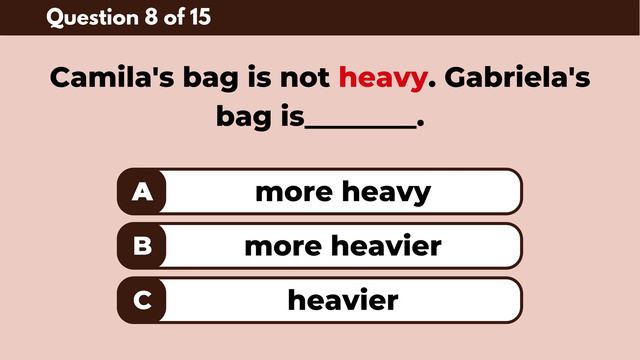 Comparative Adjectives Quiz | Learn Comparative Adjectives | English Grammar #1 смотреть онлайн