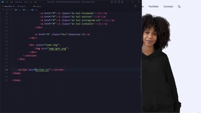Advanced Personal Portfolio Website With Dark Light Mode | HTML CSS & Javascript смотреть онлайн