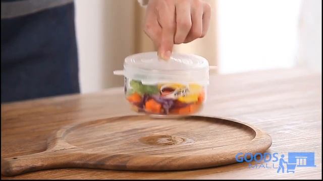 Набор силиконовых растягивающихся крышек для хранения продуктов смотреть онлайн
