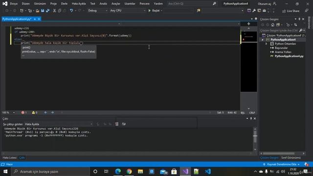 PYTHON/If-Else Yapısı смотреть онлайн