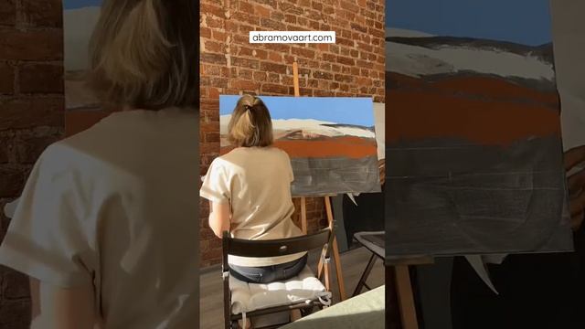 Процесс создания картины маслом DISTANT LANDS смотреть онлайн