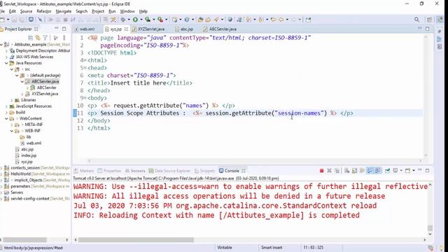 #45. Attributes | Session scope | Advanced Java | Servlet | JSP | Hindi смотреть онлайн