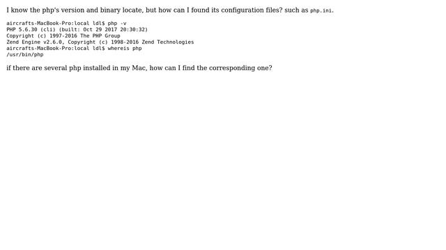 Apple: How to find the corresponding configuration files of php? смотреть онлайн