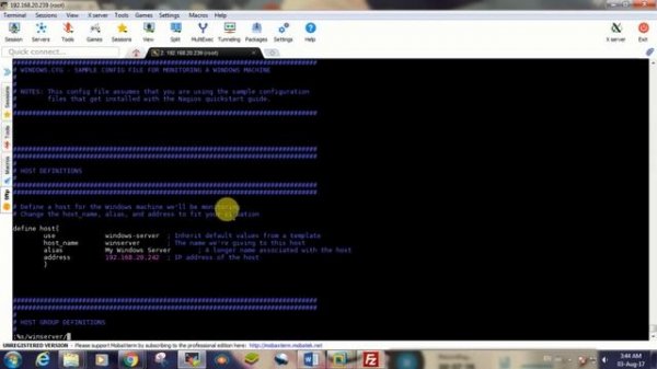 How to add client hosts into nagios server on centos 7