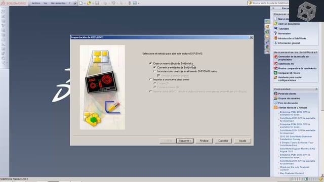 Importar de AutoCAD (DWG) a Solidworks (SLDPRT) смотреть онлайн