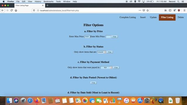 Sales Database Website Demo (PHP, HTML, CSS, MySQL) смотреть онлайн