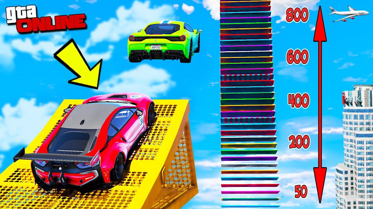 УЛЕТЕЛ ДО ЛУНЫ! КАК ВЫСОКО В НЕБО УЛЕТИТ ЧИТ ТАЧКА В ГТА 5! ПРЫЖКИ В ВЫСОТУ В GTA 5 ONLINE! смотреть онлайн