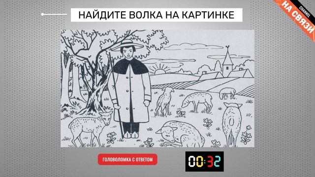 Головоломка с ответом: найдите волка на картинке смотреть онлайн