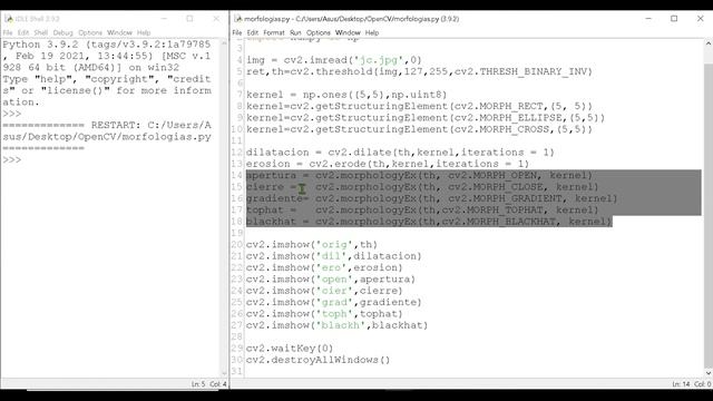Morfología en imágenes en Python y OpenCv смотреть онлайн