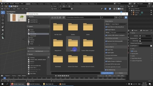 Blender 2.90 | import AutoCAD File with Feet & Inches | easy step смотреть онлайн
