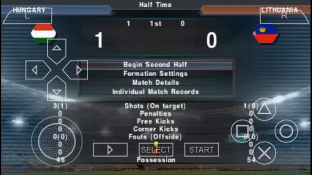 PES 2016 Android ppsspp (Magyarország-Lithuania) смотреть онлайн
