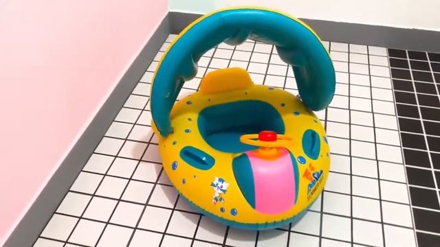 Круг для плавания детский с трусами на 1–4 года/ / Детский круг с тентом, защита от солнца смотреть онлайн