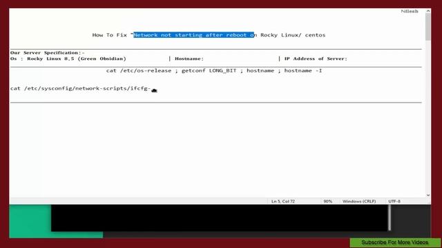 How To Fix "Network not starting after reboot " on Rocky Linux/ centos смотреть онлайн