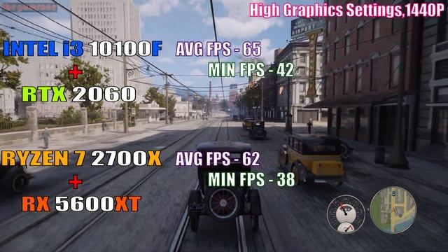 RX 5600XT + RYZEN 7 2700X vs RTX 2060 + INTEL i3 10100F || PC GAMES TEST || смотреть онлайн