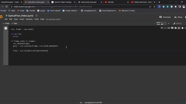 Optical Flow estimation for Video, Python Code смотреть онлайн