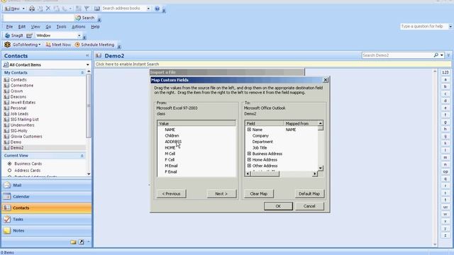 How To Import Excel 2007 into Outlook 2007 - Part Two смотреть онлайн