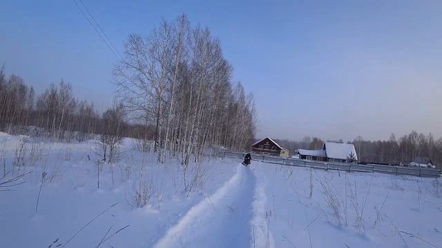 В пухляк на снегоходе Stels Мороз в -30. Глубокий и рыхлый снег для снегохода едет или нет смотреть онлайн