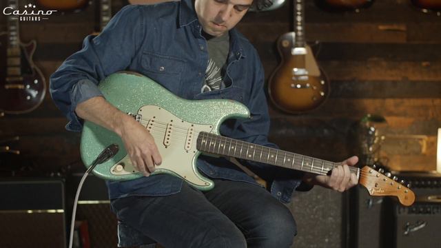 Fender Custom Shop 1961 Stratocaster Aged Sea Foam Green Sparkle смотреть онлайн