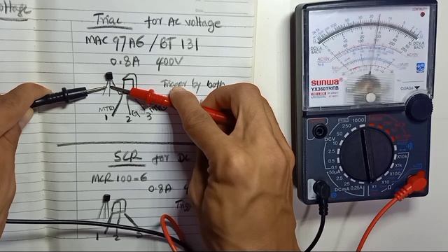 Triac MAC97A6 and SCR Thyristor MCR 100-6 смотреть онлайн