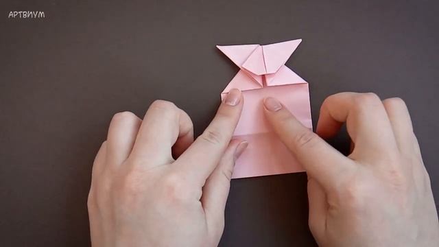 Прыгающий Зайчик Оригами • Как сделать игрушку зайца из бумаги без клея • Jumping Rabbit Origami смотреть онлайн