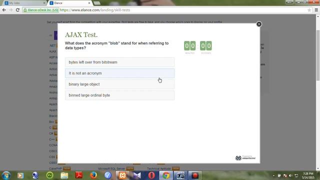 Elance Ajax test questions and answers. смотреть онлайн