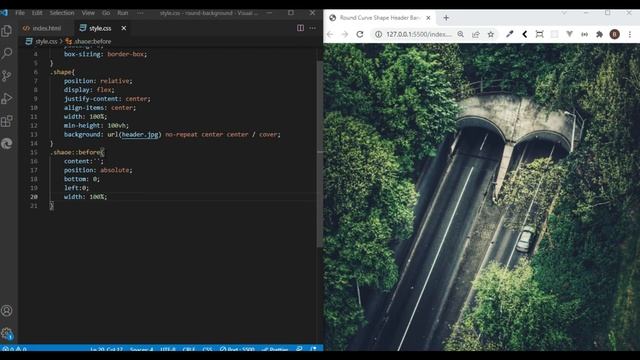 Creative Pure CSS Curvy Header Background Shape Design Using Only HTML & CSS #css #header смотреть онлайн