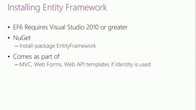 Entity Framework Essential Training ( Entity Framework Kickstart #1) смотреть онлайн