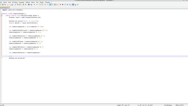 How to make a Java Program: A Change Calculator смотреть онлайн