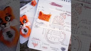 Аппликация Лисичка, вязание крючком, МК, мастер класс в схемах.
