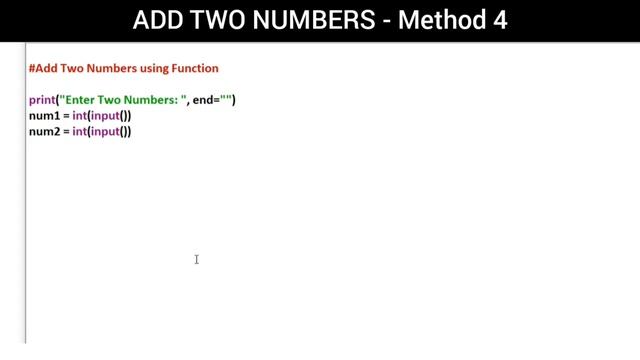 ADD TWO NUMBERS IN PYTHON -6 METHODS, Python program to add two numbers, Python programming example смотреть онлайн