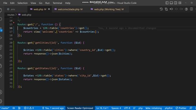 Dropdown Dependent in Laravel php with jQuery AJAX смотреть онлайн