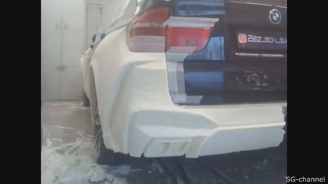 МАШИНА ИЗ ПЕНЫ! ПЕННЫЙ BMW X5 е70. ПЕННЫЕ ОБВЕСЫ.