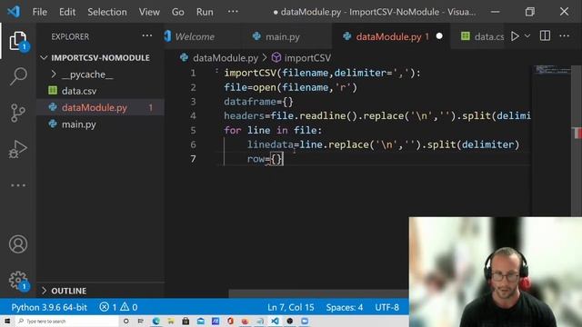 Python Tutorial - Importing CSV (No modules) Part 1 смотреть онлайн