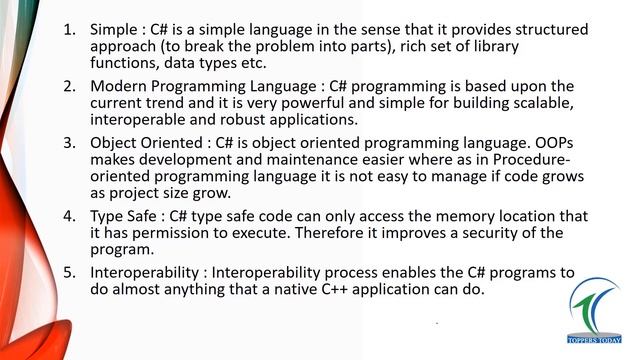 Features of C Sharp смотреть онлайн